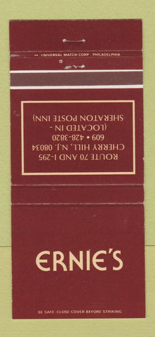Matchbook Cover - Ernie's Cherry Hill NJ 30 Strike