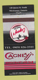 Matchbook Cover - Cagney's Restaurant Mississauga ON 30 Strike