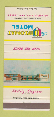 Matchbook Cover - Diplomat Motel Atlantic City NJ 30 Strike