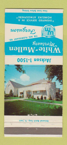 Matchbook Cover - White Mullen Mortuary Fergson MO funeral 30 Strike
