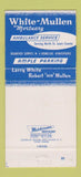 Matchbook Cover - White Mullen Mortuary Fergson MO funeral 30 Strike