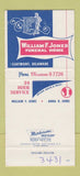 Matchbook Cover - William Jones Funeral Home Claymont DE 30 Strike