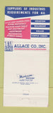 Matchbook Cover - Wallace Steel Houston Beaumont Dallas TX 30 Strike