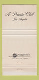 Matchbook Cover - Cave Des Roys Los Angeles CA Club 30 Strike