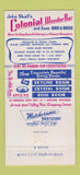 Matchbook Cover - Colonial Wonder Bar Appleton WI 30 Strike