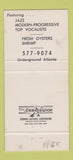 Matchbook Cover - The Apothecary Jazz restaurant Atlanta GA WEAR 30 Strike