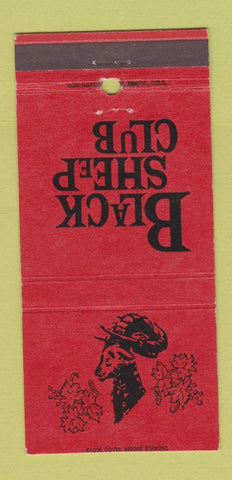 Matchbook Cover - Black Sheep Club Bombay Martini 30 Strike