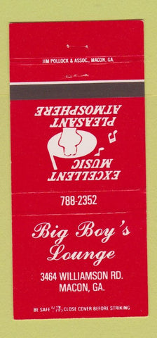 Matchbook Cover - Big Boy's Lounge Macon GA 30 Strike