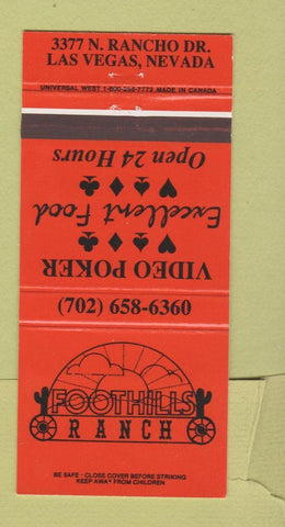 Matchbook Cover - Foothills Ranch Las Vegas NV 30 Strike
