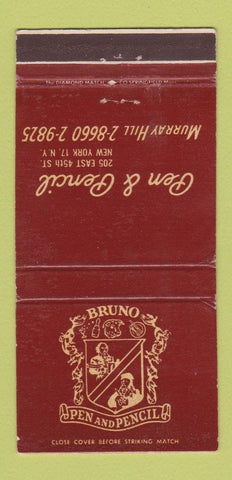 Matchbook Cover - Pen and Pencil New York City 30 Strike