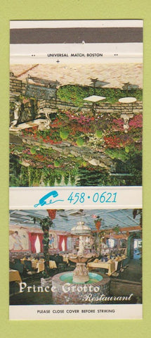 Matchbook Cover - Prince Grotto Restaurant French Lowell MA 30 Strike
