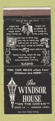 Matchbook Cover - Windsor House Windsor CT 30 Strike