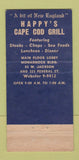 Matchbook Cover - Cape Cod Grill Chicago IL 30 Strike