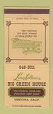 Matchbook Cover - Longfellow's Big Green House Ventura CA 30 Strike