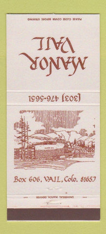 Matchbook Cover - Manor Vail Colorado 30 Strike