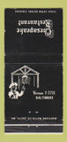 Matchbook Cover - Chesapeake Restaurant Baltimore MD WEAR 30 Strike