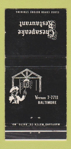Matchbook Cover - Chesapeake Restaurant Baltimore MD WEAR 30 Strike