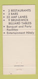 Matchbook Cover - Western Bowling Champaign IL Branding Iron 30 Strike