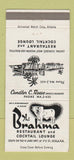 Matchbook Cover - The Brahma Restaurant Ocala FL 30 Strike