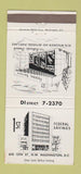 Matchbook Cover - 1st Federal Savings Washington DC 30 Strike