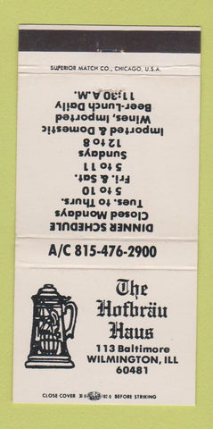 Matchbook Cover - Hofbrau Haus Wilmington IL 30 Strike