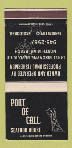 Matchbook Cover - Port of Call Seafood House North Miami Beach FL 30 Strike