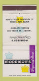 Matchbook Cover Morrison's Imperial House St Petersburg Beach FL WEAR 30 Strike