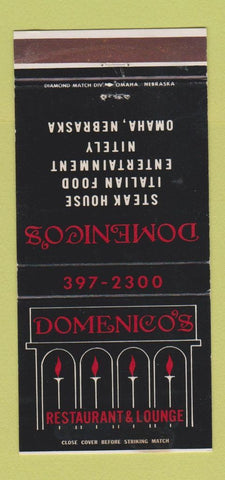 Matchbook Cover - Domenico's Restaurant Omaha NE 30 Strike