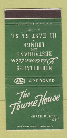Matchbook Cover - The Towne House North Platte NE 30 Strike