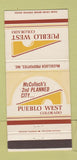 Matchbook Cover - Pueblo West Colorado Guest Ranch 30 Strike