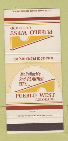 Matchbook Cover - Pueblo West Colorado Guest Ranch 30 Strike