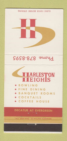 Matchbook Cover - Harleston Heights  30 Strike