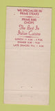 Matchbook Cover - Alpino Italian Restaurant Chicago IL 30 Strike