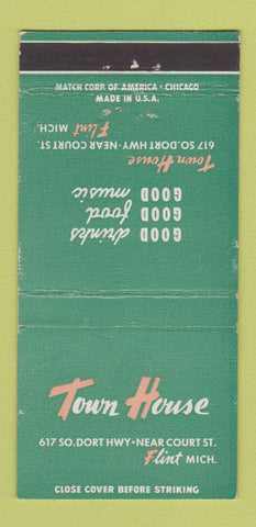 Matchbook Cover - Town House Flint MI 30 Strike