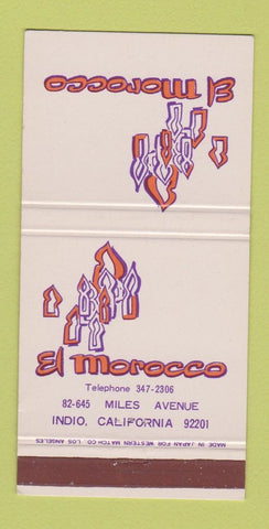 Matchbook Cover - El Morocco Restaurant Indio CA 30 Strike