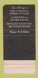 Matchbook Cover - Seven Hills Restaurant Bloomfield NJ WEAR 30 Strike