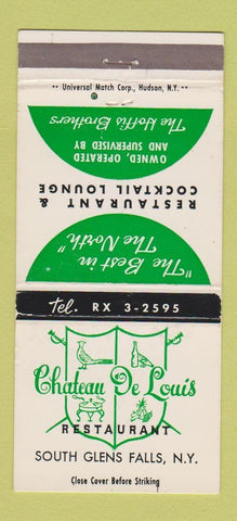 Matchbook Cover - Chateau De Louis South Glens Falls NY 30 Strike
