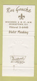 Matchbook Cover - Rive Gauche French Restaurant Washington DC 30 Strike