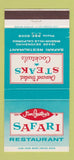 Matchbook Cover - Jim Gentry's Safari Restaurant Mission Hills CA 30 Strike