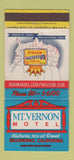 Matchbook Cover - Mount Vernon Motel Escondido CA Best Western 30 Strike