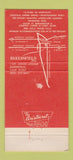 Matchbook Cover - Bakersfield Inn CA 30 Strike