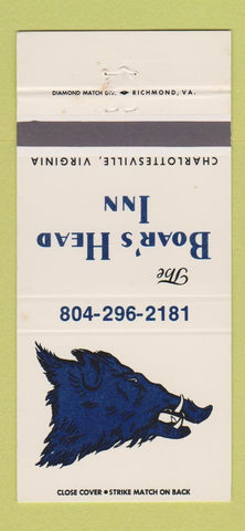 Matchbook Cover - Boar's Head Inn Charlottesville VA 30 Strike