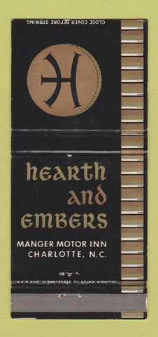 Matchbook Cover - Hearth and Embers Charlotte NC 30 Strike