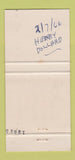 Matchbook Cover - Hearth and Embers Charlotte NC 30 Strike