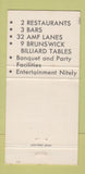 Matchbook Cover - Western Bowling Champaign IL Branding Iron 30 Strike