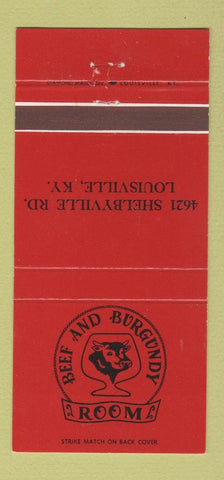Matchbook Cover - Beef and Burgundy Room Louisville KY 30 Strike