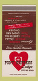 Matchbook Cover - Pony Express Lodge State Line NV 30 Strike