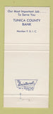Matchbook Cover - Tunica County Bank MS 30 Strike