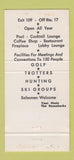 Matchbook Cover - Holiday Mountain Motor Lodge Rock Hill NY 30 Strike