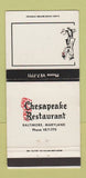 Matchbook Cover - Chesapeake Restaurant Baltimore MD  30 Strike